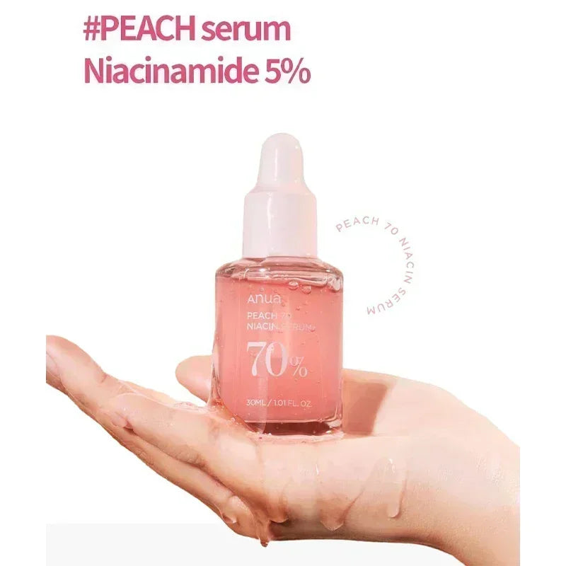 Sérum Visage Éclaircissant à la Pêche 70% – Niacinamide Anti-Taches & Hydratant Peau Radieuse