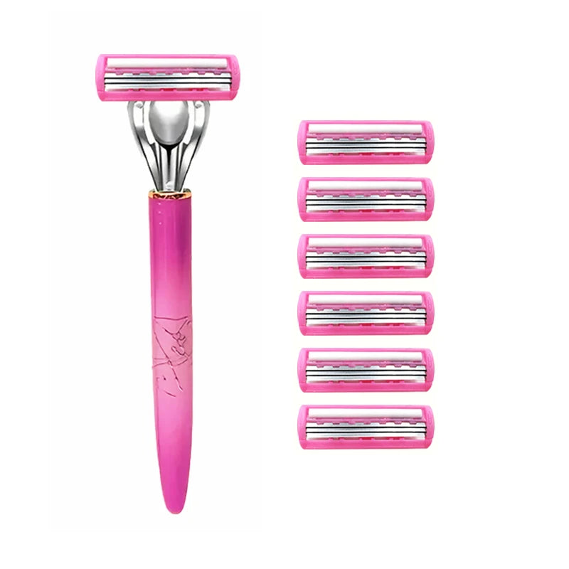 Rasoir Femme avec 36 Lames de Rechange – Rasage Doux & Précis pour Jambes, Aisselles et Maillot