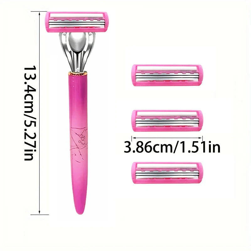 Rasoir Femme avec 36 Lames de Rechange – Rasage Doux & Précis pour Jambes, Aisselles et Maillot