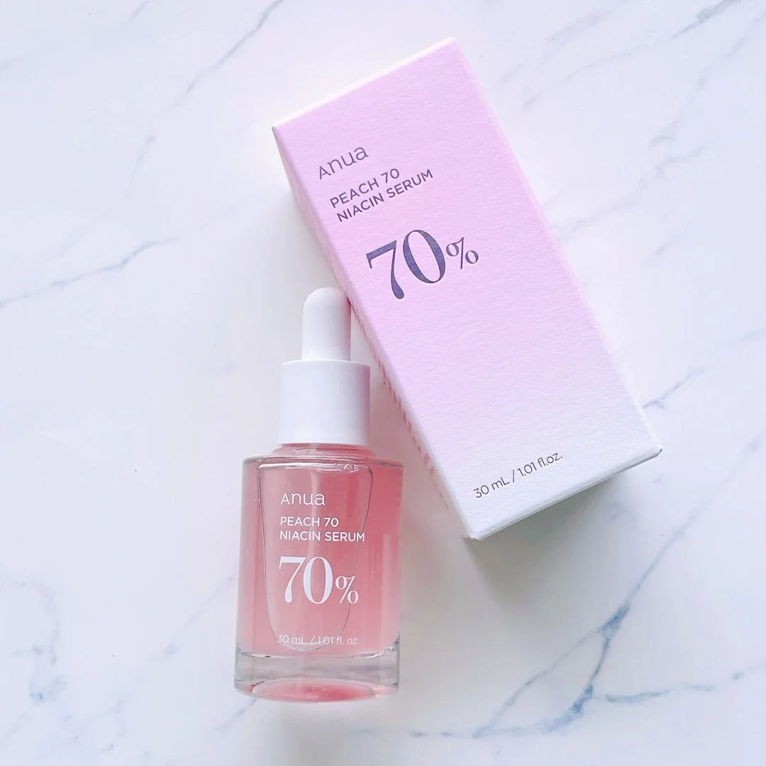 Sérum Visage Éclaircissant à la Pêche 70% – Niacinamide Anti-Taches & Hydratant Peau Radieuse